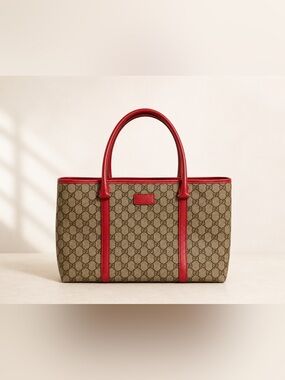 Hot Pink Gucci Coated Canvas Tote Purse Shoulder Bag